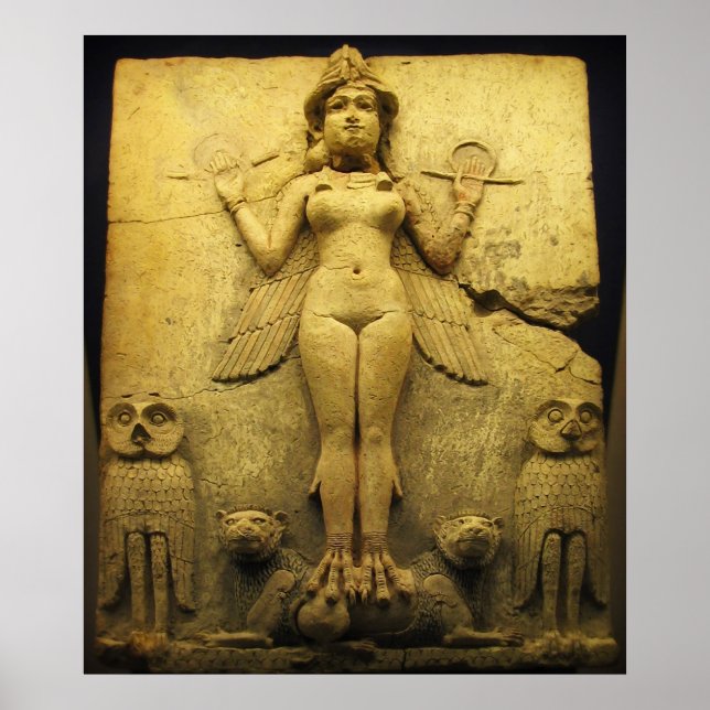 Statue Relief of the Goddess Ishtar Poster (Framsidan)