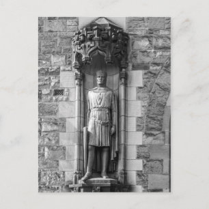 Statue Robert the Bruce vid Edinburgh Castle Vykort
