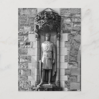 Statue Robert the Bruce vid Edinburgh Castle Vykort