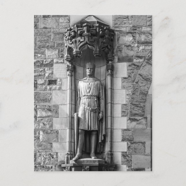 Statue Robert the Bruce vid Edinburgh Castle Vykort (Framsida)
