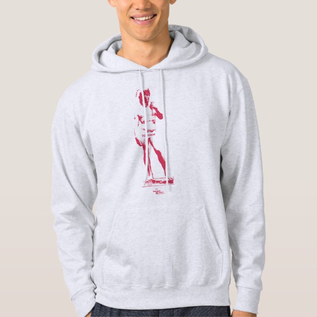 Statue: Säg F Ord - Rosa Print Hoodie (Framsida)