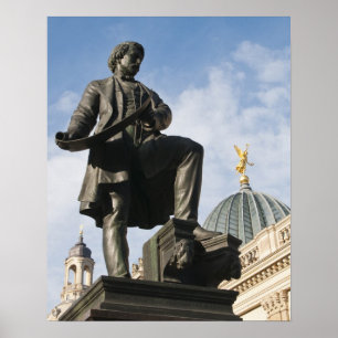 Statue with Glass dome on Kunstverein byggnad Poster