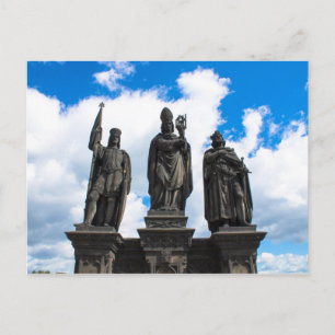 Statues i Charles Bridge Vykort