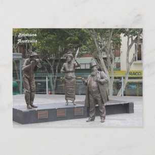 Statues in Brisbane, Australien Vykort