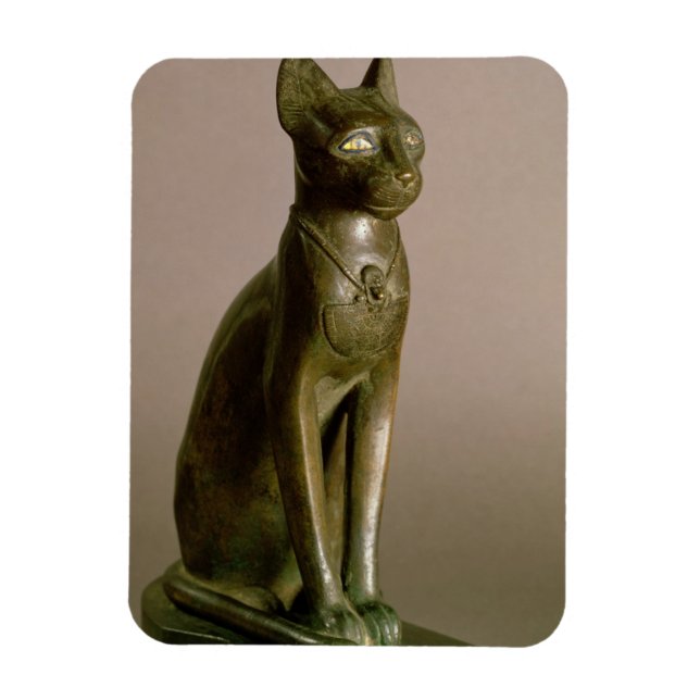 Statuett för en katt som representerar gudinna Bas Magnet (Vertikal)