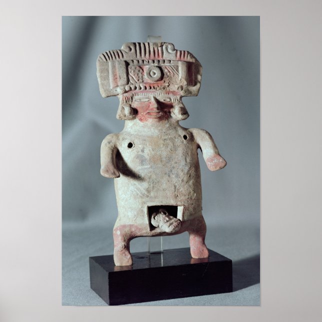 Statuett för en kvinna vid ge födsel poster (Framsidan)