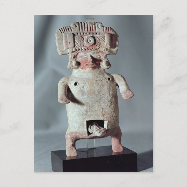 Statuett för en kvinna vid ge födsel vykort (Framsida)