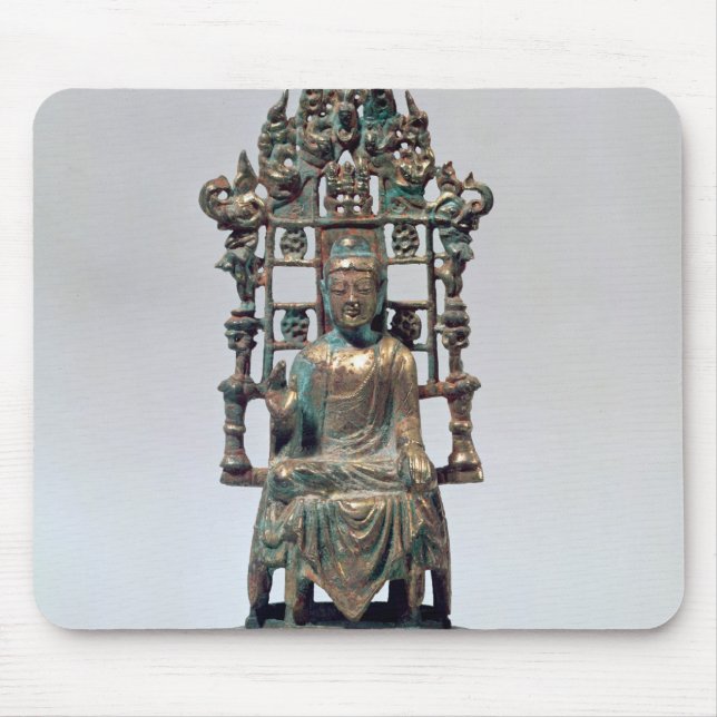 Statuette av Buddha i meditationen, Tang Musmatta (Framsidan)