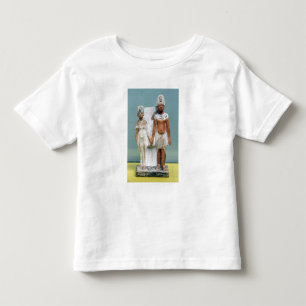 Statuette av den Amenophis droppen och Nefertiti Tee Shirt
