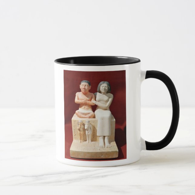 Statuette av den dvärg- Seneben och hans familj Mugg (Höger)