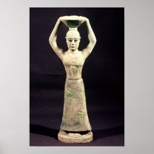 Statuette av den erbjudande bärare med votive poster