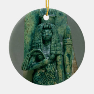 Statuette av drottningen Tiye, fru av Amenophis Julgransprydnad Keramik
