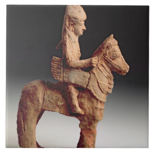 Statuette av en beväpnad skicklig ryttare, Byblos, Kakelplatta