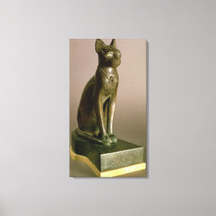 Statuette av en katt som föreställer gudinnan canvastryck