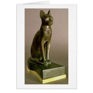 Statuette av en katt som föreställer gudinnan hälsningskort