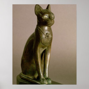 Statuette av en katt som föreställer gudinnan poster