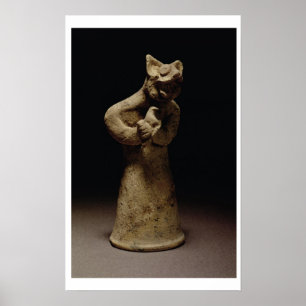 Statuette av enHövdad demon, Mesopotamia, c.5 Poster