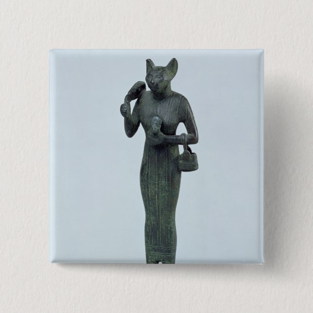 Statuette av gudinnan Bastet Knapp (Framsida)