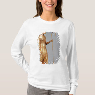 Statuette av kungen som ha på sig den röda krona tee shirt