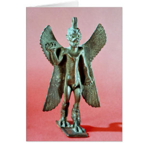 Statuette av Pazuzu, en assyrisk vinddemon Hälsningskort