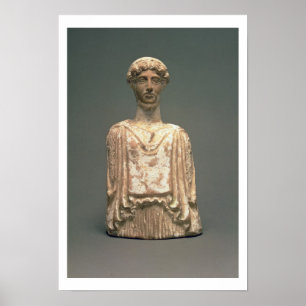 Statuette av Persephone, loft, c.500 BC (terracot Poster