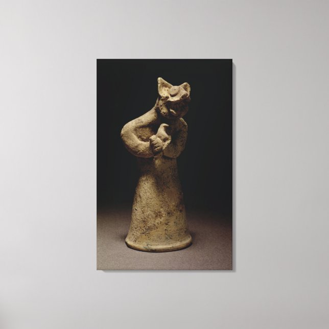 Statuette of a Lejon-Headed Demon, Mesopotamia, c. Canvastryck (Framsida)