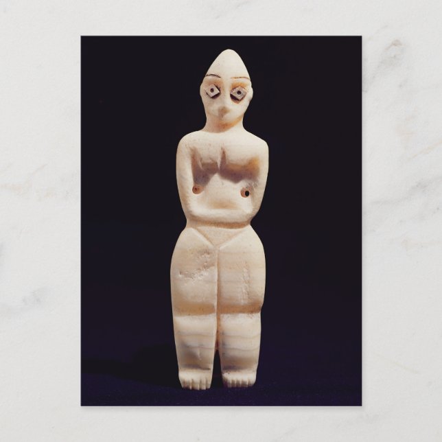 Statuette of a women, tidigt 4:e årtusendet BC Vykort (Framsida)