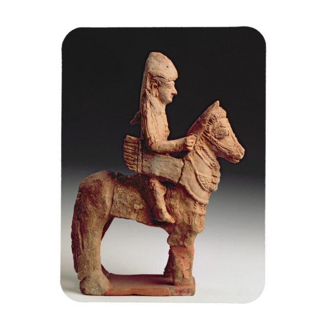 Statuette of an väpnad horseman, Byblos, 8th-6e ce Magnet (Vertikal)