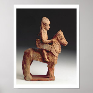 Statuette of an väpnad horseman, Byblos, 8th-6e ce Poster
