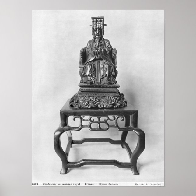 Statuette of Confucius as a Mandarin, Qing Poster (Framsidan)