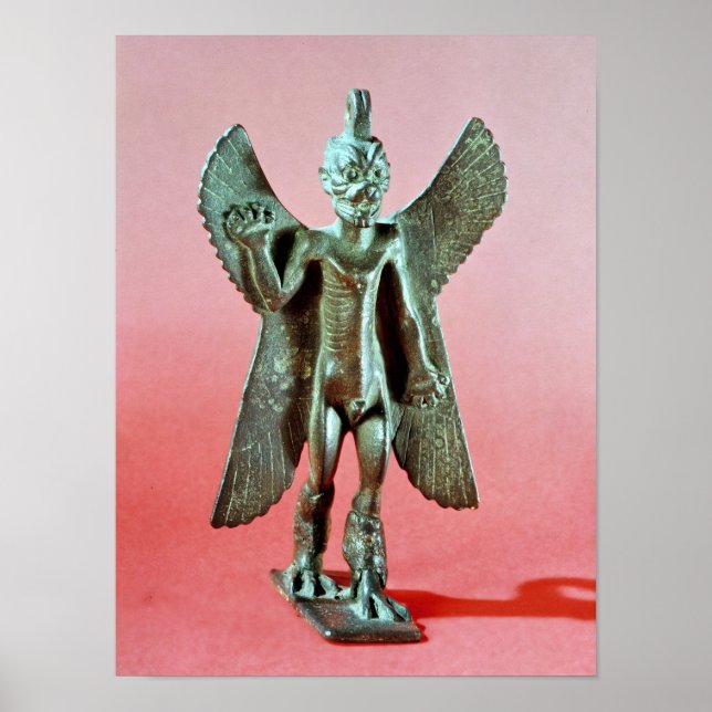 Statuette of Pazuzu, en assyrisk vind demon Poster (Framsidan)
