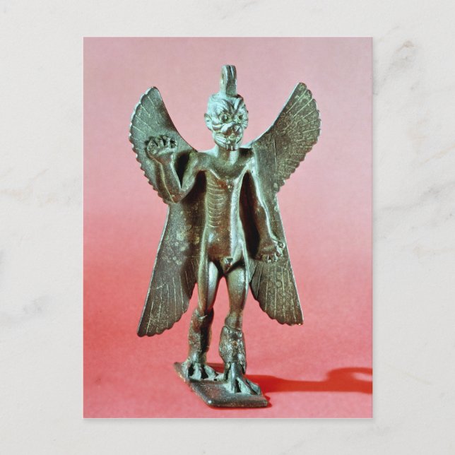 Statuette of Pazuzu, en assyrisk vind demon Vykort (Framsida)