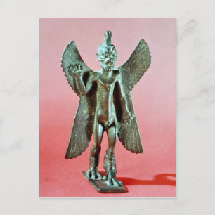 Statuette of Pazuzu, en assyrisk vind demon Vykort