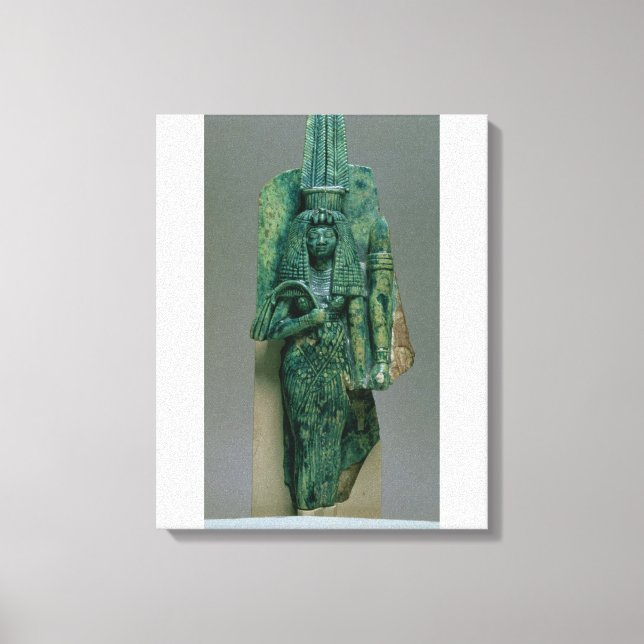 Statuette of Queen Tiye, fru Amenophis III, Ne Canvastryck (Framsida)