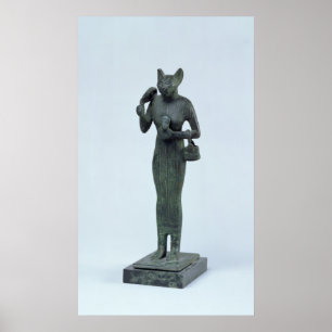 Statuette of the guddess Bastet Poster