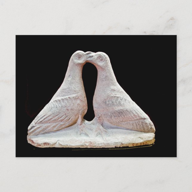 Statuetten Kissing doves på Cyperns museum Vykort (Framsida)