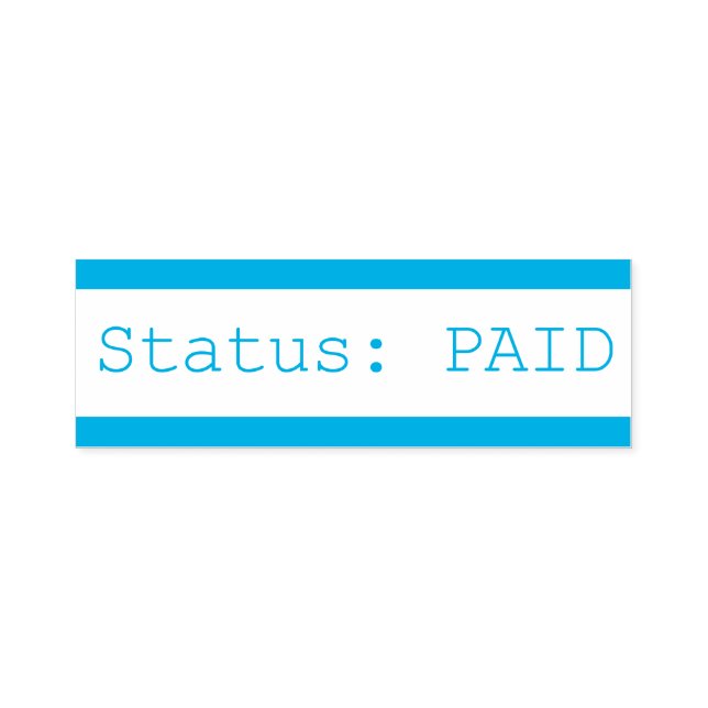 "Status: BETALAT" Rubber Frimärke Självfärgande Stämpel (Design)