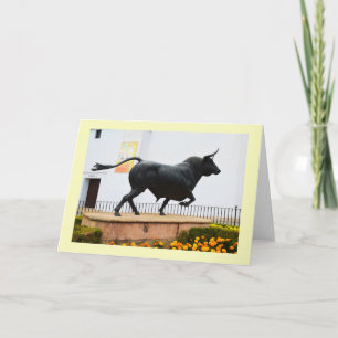 Status för en tjur helgkort