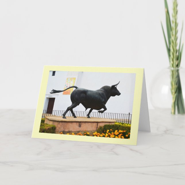 Status för en tjur helgkort (Framsida)