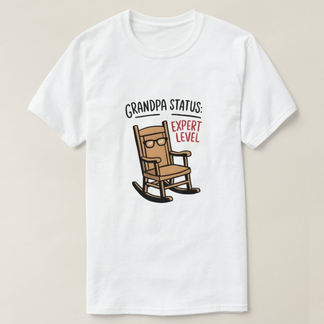 status för morfar-expert t shirt (Design framsida)