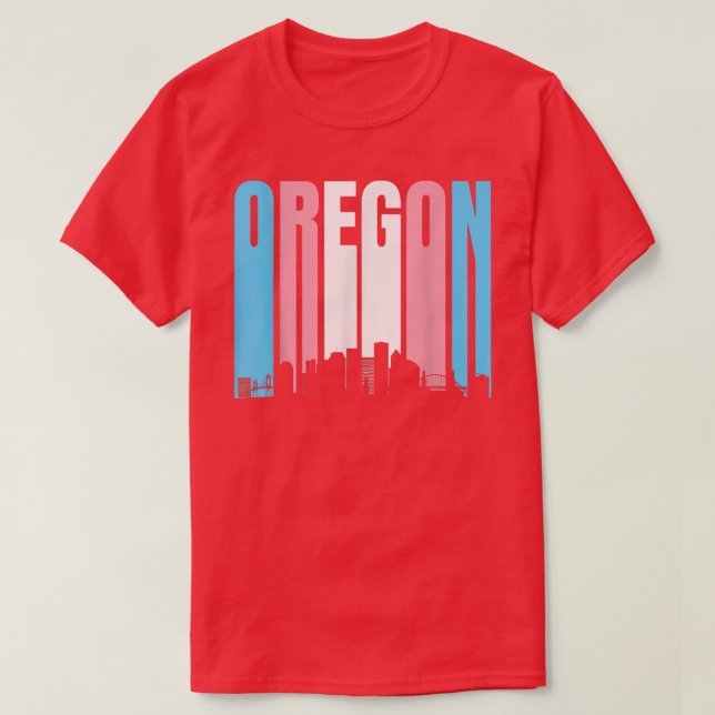 Status för Oregon Trans Pride Flagga Transgender  T Shirt (Design framsida)