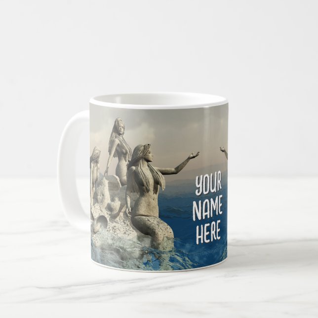 Status för sjöjungfruar. Anpassad Kaffemugg (Framsida vänster)