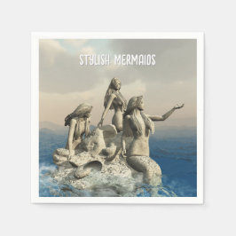 Status för sjöjungfruar. Anpassad Pappersservett