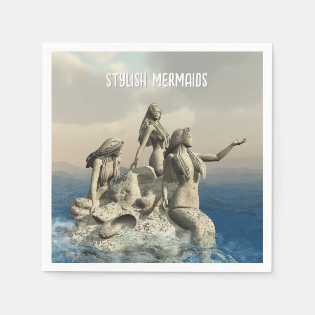 Status för sjöjungfruar. Anpassad Pappersservett (Framsidan)