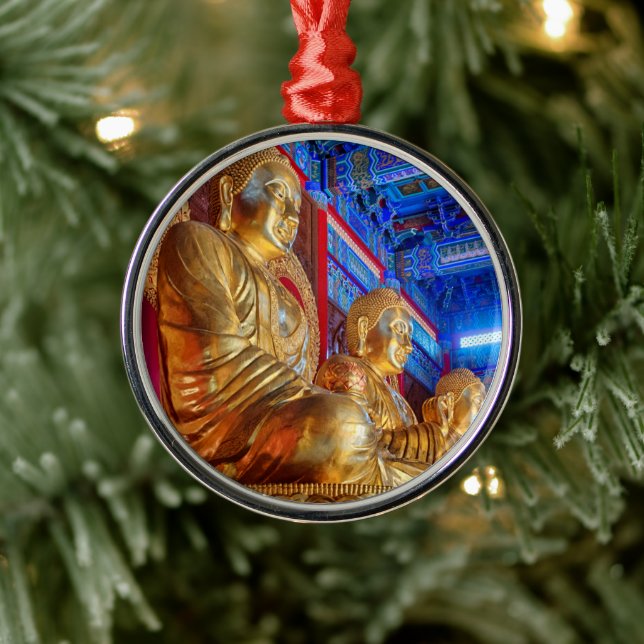 Status för Thai China Buddha Image Julgransprydnad Metall (Träd)