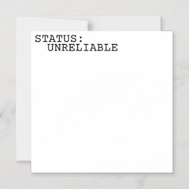 Status Opålitlig Minimalistisk Typografisk  Magnetisk Inbjudningskort