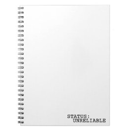Status Opålitlig Minimalistisk Typografisk Spiral  Anteckningsbok