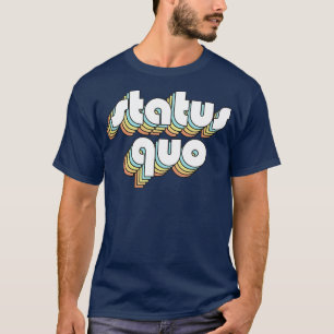 Status Quo Retro Regnbock Typografi med utfällning T Shirt