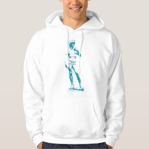 Status: Säg F Ord - Blå utskrift Hoodie