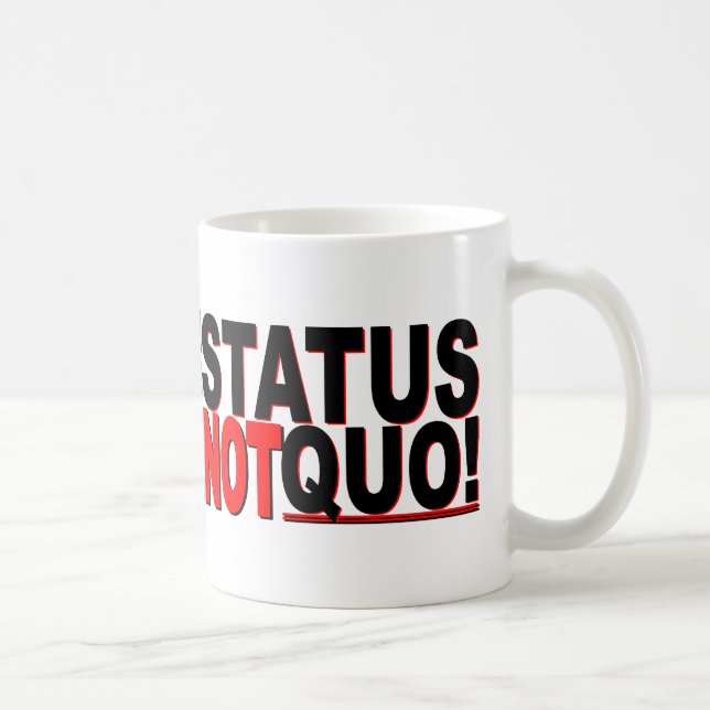 Statusen är INTE Quo! Kaffemugg (Höger)